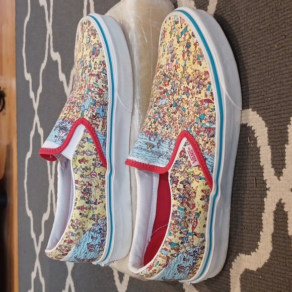 Vans Classic Where's Waldo Slip on Sneakers Limited Edition Women's 10 - Picture 5 of 16